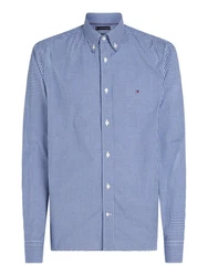 Tommy Hilfiger Businesshemd Flex Poplin Gingham RF Shirt Hellblau/Dunkelblau/Blau