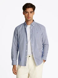 TOMMY HILFIGER Hemd blau/optic wei