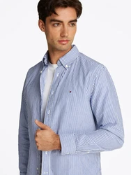 TOMMY HILFIGER Hemd blau/optic wei