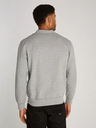 Tommy Hilfiger Sweatjacke Essential Fleece ZT Stand Collar grau/medium grau