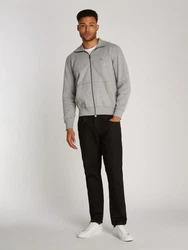 Tommy Hilfiger Sweatjacke Essential Fleece ZT Stand Collar grau/medium grau