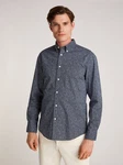 Langarmhemd Tommy Hilfiger Flex Poplin Linr Floral RF Shirt nachtblau/elfenbein