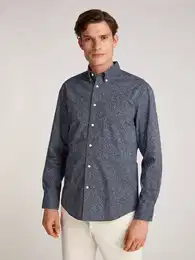 Langarmhemd FLEX POPLIN LINR FLORAL RF SHIRT mit floralem Miniprint