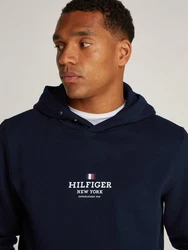 Tommy Hilfiger Hoodie mit Logodruck Dunkelblau/Blau/Hellblau