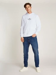 Tommy Hilfiger Hoodie mit Logodruck Weiß/Creme/Hellblau