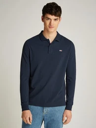 Poloshirt TJM SLIM PLACKET POLO LS EXT mit Logostickerei