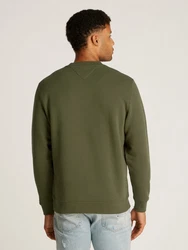 Tommy Jeans Sweatshirt 'LINEAR' Dunkelgrün/Khaki/Grün