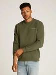 Tommy Jeans Sweatshirt 'LINEAR' Dunkelgrün/Khaki/Grün