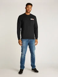 Tommy Jeans Sweatshirt TJM REG ENTRY GRAPHIC CREW EXT Schwarz