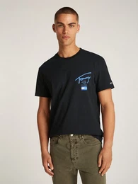 T-Shirt TJM REG TOMMY SIGN CITY TEE EXT mit groem Logo am Rcken