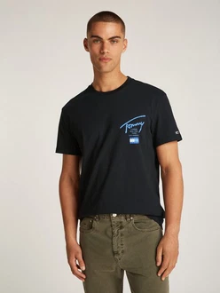 Tommy Jeans T-Shirt Blau/Dunkelblau/Schwarz