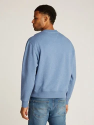 Tommy Jeans Sweatshirt TJM MELANGE FLAG CREW Hellblau/Blau/Grau/Dunkelblau