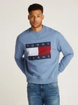 Tommy Jeans Sweatshirt TJM MELANGE FLAG CREW Hellblau/Blau/Grau/Dunkelblau