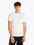 Tommy Jeans T-Shirt TJM SLIM LINEAR CHEST SS TEE EXT mit Logodruck Weiß/Creme