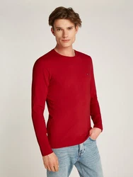 TOMMY HILFIGER Shirt STRETCH SLIM FIT LONG SLEEVE rot/medium rot