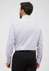 Eterna Langarmhemd COMFORT FIT NON IRON Grau/Weiß