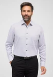 Eterna Langarmhemd COMFORT FIT NON IRON Grau/Weiß