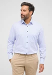 Eterna Langarmhemd COMFORT FIT NON IRON Hellblau/Dunkelblau
