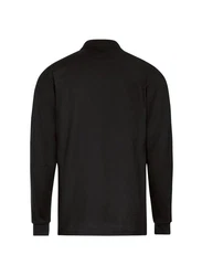 Trigema Poloshirt Langarm mit Armbündchen Schwarz