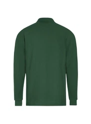 Trigema Poloshirt Langarm mit Armbündchen Grün/Dunkelgrün