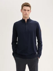 TOM TAILOR Strickpullover Dunkelblau/Hellblau/Blau