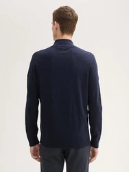 TOM TAILOR Strickpullover Dunkelblau/Hellblau/Blau