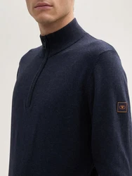 TOM TAILOR Strickpullover Dunkelblau/Hellblau/Blau