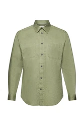 ESPRIT Hemd Langarmhemd Dunkelgrün/Khaki/Grün