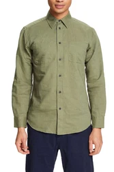 ESPRIT Hemd Langarmhemd Dunkelgrün/Khaki/Grün