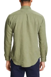 ESPRIT Hemd Langarmhemd Dunkelgrün/Khaki/Grün