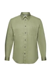 ESPRIT Hemd Langarmhemd Dunkelgrün/Khaki/Grün