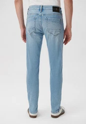 Mavi 5-Pocket Jeans Hellblau/Weiß/Creme