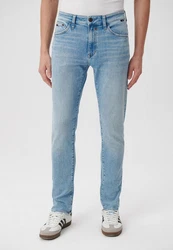 Mavi 5-Pocket Jeans Hellblau/Weiß/Creme