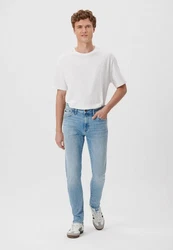 Mavi 5-Pocket Jeans Hellblau/Weiß/Creme