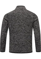 Amaci&Sons Sweatshirt AMES Fleecejacke Herren Troyer Strickfleece Zipper Dunkelgrau/Grau/Hellgrau