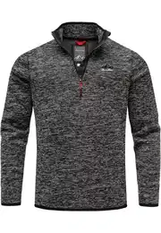Sweatshirt AMES Fleecejacke Herren Troyer Strickfleece Zipper Sweatshirt Sweatjacke