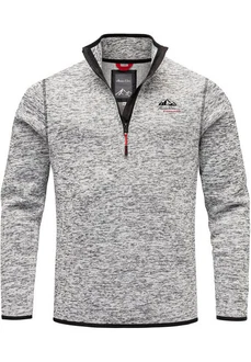 Amaci&Sons Sweatshirt AMES Fleecejacke Herren Troyer Strickfleece Zipper