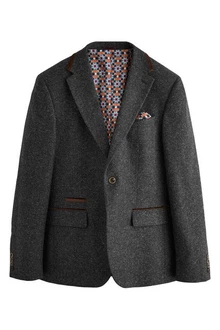 Next Baukastensakko Regular Fit Donegal Anzugsakko Dunkelgrau/Grau/Hellblau/Braun Next Baukastensakko Regular Fit Donegal Anzugsakko Dunkelgrau/Grau/Hellblau/Braun
