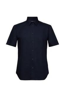 Esprit Langarmhemd Dunkelblau/Hellblau