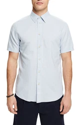Esprit Langarmhemd Hellblau/Blau