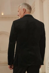 Next Sakko Self Slim Fit Sakko (1-tlg) Schwarz/Dunkelgrau
