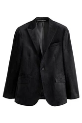 Next Sakko Self Slim Fit Sakko (1-tlg) Schwarz/Dunkelgrau