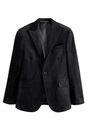 Sakko Self Slim Fit Sakko aus Samt mit Revers (1-tlg)
