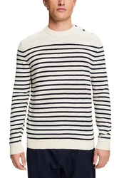 Esprit Strickpullover Dunkelblau/Weiß/Creme/Schwarz