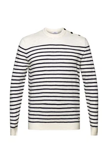 Esprit Strickpullover Dunkelblau/Weiß/Creme/Schwarz