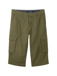 TOM TAILOR Shorts Printed Max Overknee khaki
