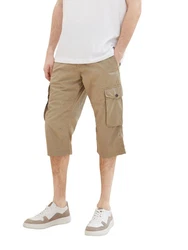 TOM TAILOR Shorts Printed Max Overknee Khaki/Beige
