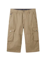 TOM TAILOR Shorts Printed Max Overknee Khaki/Beige