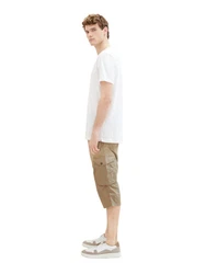 TOM TAILOR Shorts Printed Max Overknee Khaki/Beige