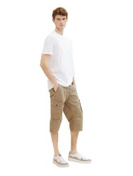 TOM TAILOR Shorts Printed Max Overknee Khaki/Beige